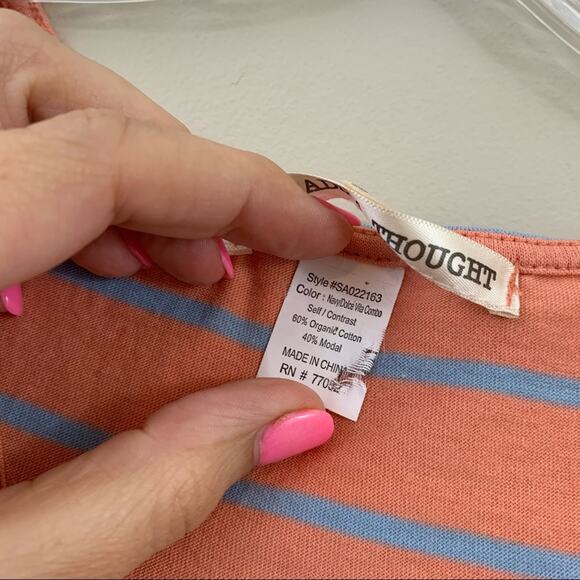 Threads 4 Thought Striped Navy Tank Top - Picture 3 of 4